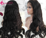 Perruque cheveux brésilienne vierge  Body Wave avec lace frontale 360