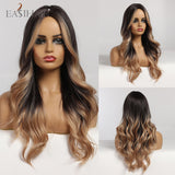 Perruque Body Wave longue synthétique ombré