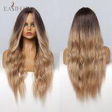 Perruque Body Wave longue synthétique ombré