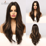 Perruque Body Wave longue synthétique ombré