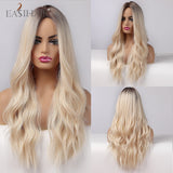 Perruque Body Wave longue synthétique ombré