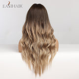 Perruque Body Wave longue synthétique ombré