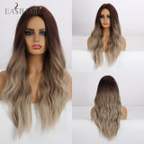 Perruque Body Wave longue synthétique ombré