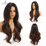 Perruque Body Wave longue synthétique ombré