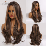 Perruque Body Wave longue synthétique ombré