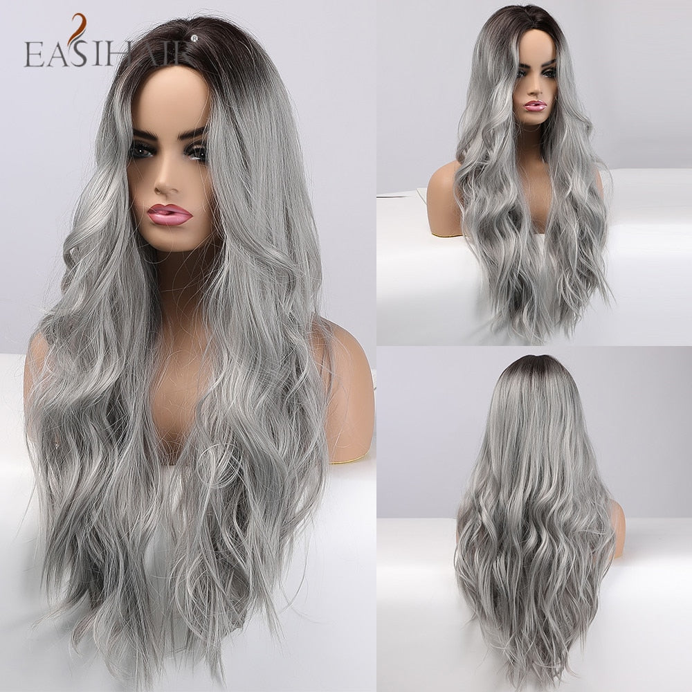 Ombre perruque noir gris blanc mélange de couleur brésilien malaisien  femmes de long Perruque Couleur Tone Couleur Gris clair Str - Cdiscount  Au quotidien